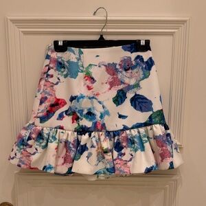Finders Keepers Colorful Floral Mini Skirt Great for a Bridal Party
